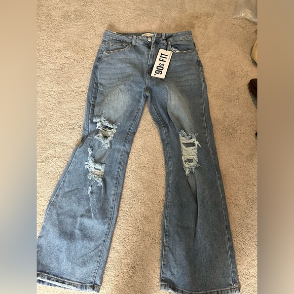 Almost Famous Denim - Almost Famous 90s Fit Denim Ripped Jeans